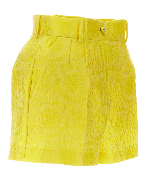 FLORAL JACQUARD MATELASSÉ SHORTS