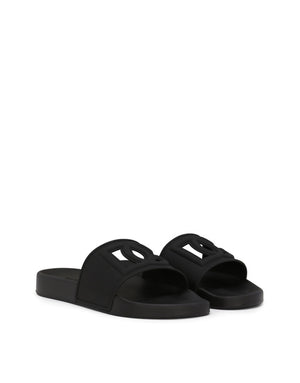 RUBBER BEACHWEAR SLIDERS WITH DG LOGO
