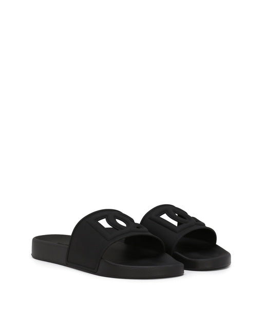 RUBBER BEACHWEAR SLIDERS WITH DG LOGO