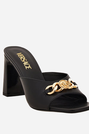 Icon Chain Mule  In Calf Leather