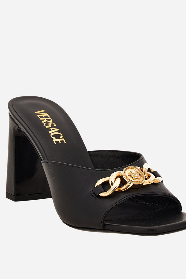 Icon Chain Mule  In Calf Leather