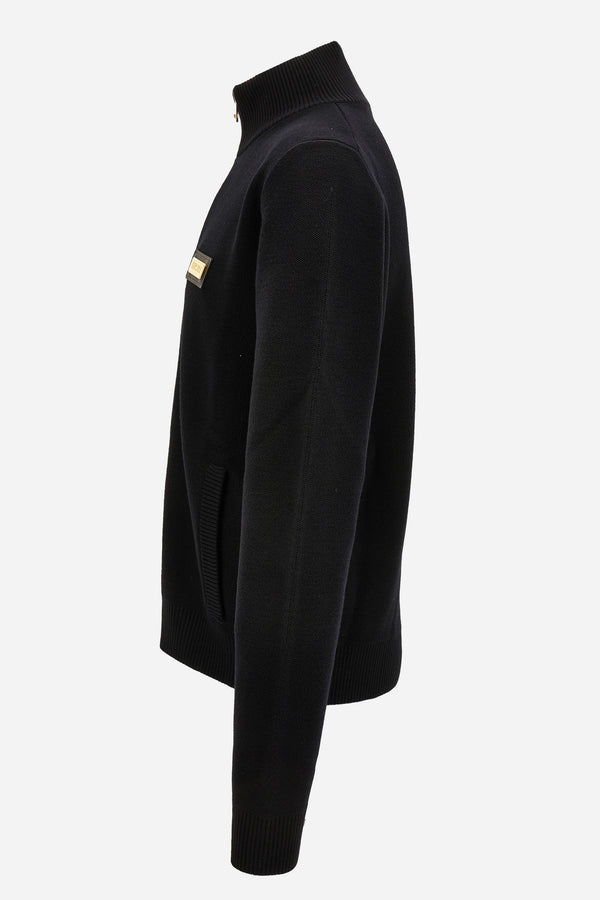 Knit Sweater In Interlock Wool