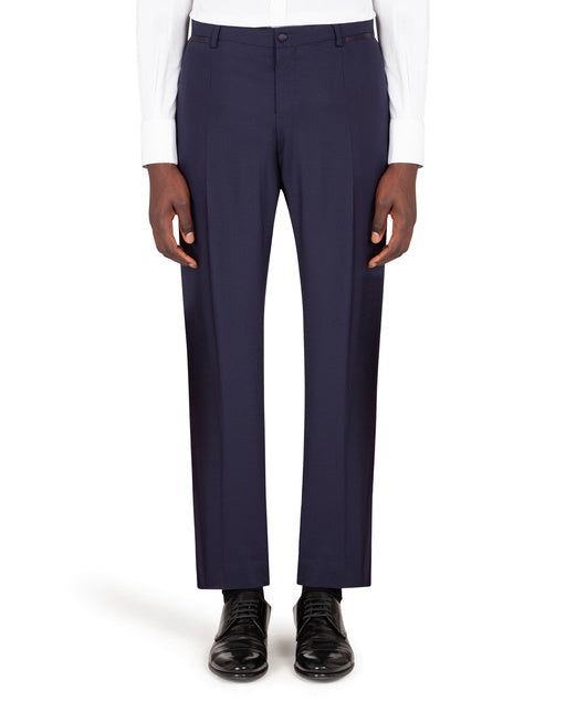 WOOL MARTINI-FIT SUIT WITH SATIN DETAILS