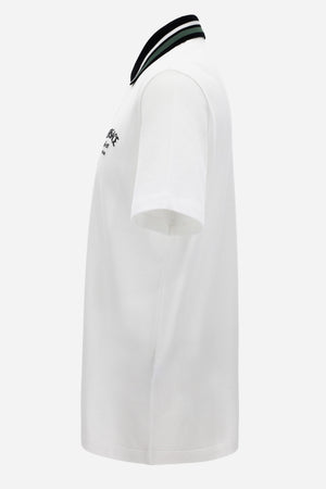 Polo In Cotton Piquet + Versace Milano Embroidery