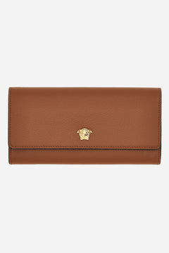 La Medusa Long Wallet In Grainy Calf Leather