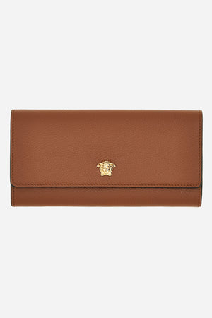 La Medusa Long Wallet In Grainy Calf Leather