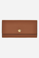 La Medusa Long Wallet In Grainy Calf Leather