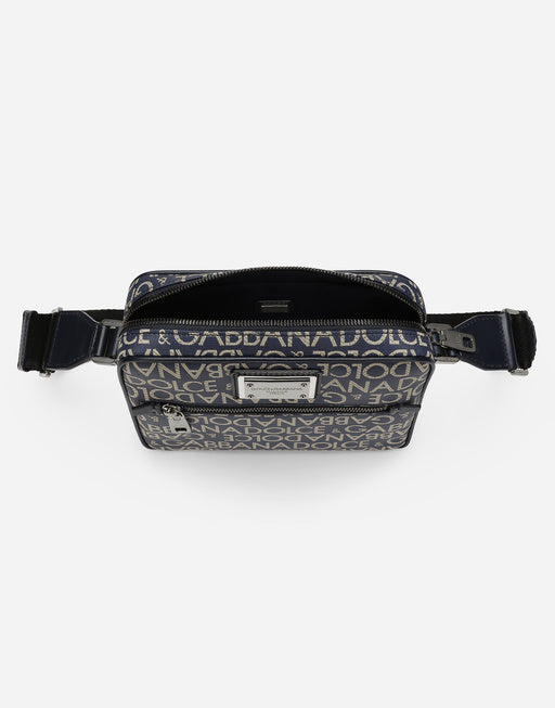 JACQUARD COATED CROSSBODY BAG