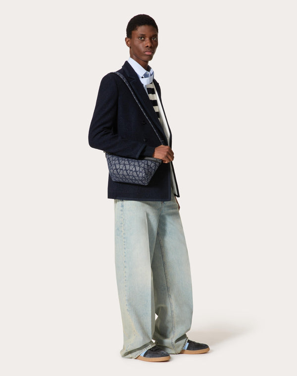 Borsa A Tracolla Toile Iconographe In Tessuto Jacquard Effetto Denim