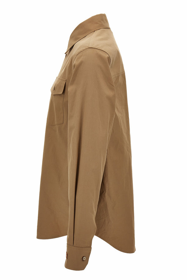 Informal Shirt In Cotton Twill Gabardine Wr+Versace Patch