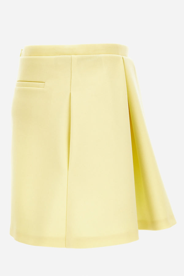Skirt In Responsible Wool Grain De Poudre Natural Stretch Light Bonded