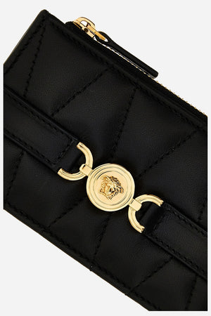 Medusa 95 Card Case In Quilted Lamb Leather