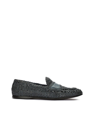 PERSIA WOVEN CALFSKIN SLIPPERS