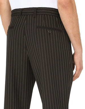 PINSTRIPE WOOL JOGGING PANTS
