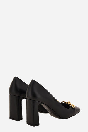 Icon Chain Pump  In Calf Leather