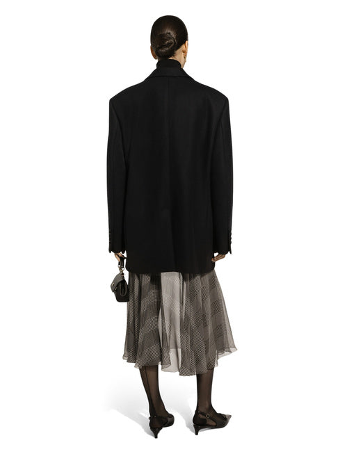 DOUBLE-BREASTED OVERSIZED JACKET IN WOOL CLOTH