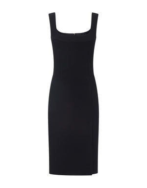 SLEEVELESS JERSEY CALF-LENGTH DRESS