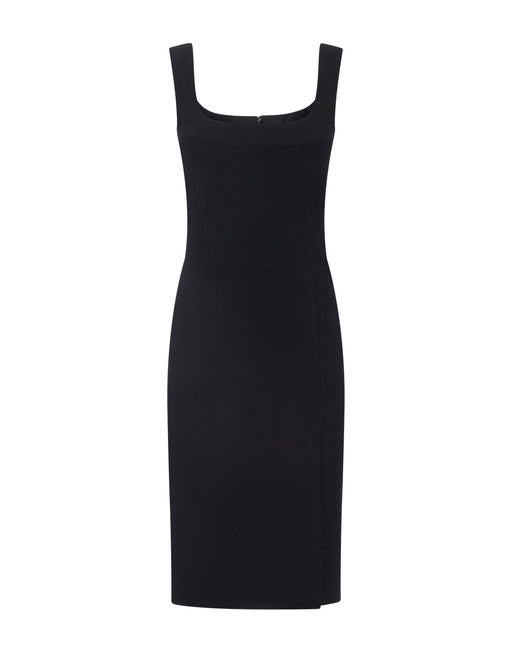 SLEEVELESS JERSEY CALF-LENGTH DRESS