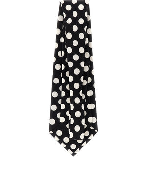 SILK TIE WITH POLKA-DOT PRINT