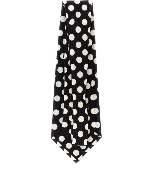 SILK TIE WITH POLKA-DOT PRINT