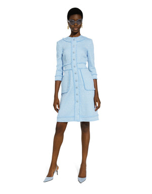 RASCHEL TWEED A-LINE SHIRT DRESS