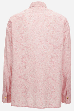 Formal Shirt In Cotton Poplin With Allover Baroque Print