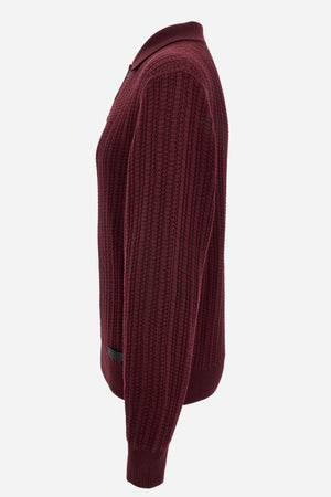 Knit Sweater In Cardigan Stitch