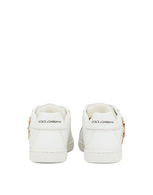 DOLCE & GABBANA SNEAKERS PORTOFINO IN SOLID-COLOURED NAPPA CALF LEATHER