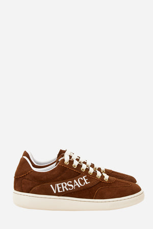 Tennis Low Top In Suede-Versace Embrodery