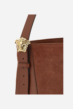 La Medusa Hobo In Grainy Calf Leather-Suede