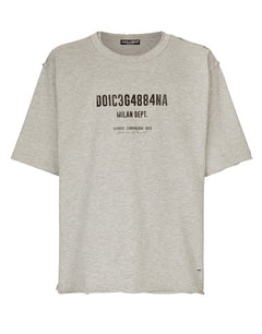 COTTON INTERLOCK T-SHIRT WITH LOGO PRINT