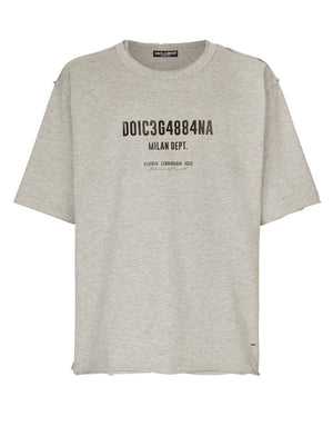 COTTON INTERLOCK T-SHIRT WITH LOGO PRINT
