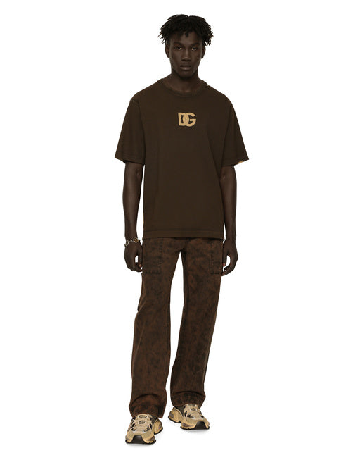 DG LOGO PRINT COTTON T-SHIRT