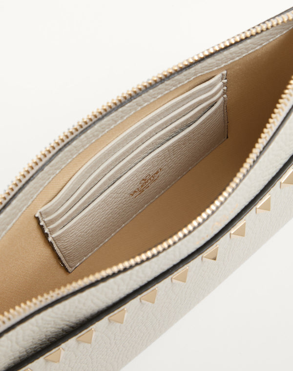 POUCH ROCKSTUD IN VITELLO GRANATO