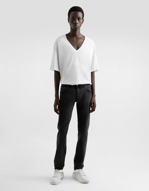 SKINNY JEANS IN STRETCH COTTON WITH PLAQUE