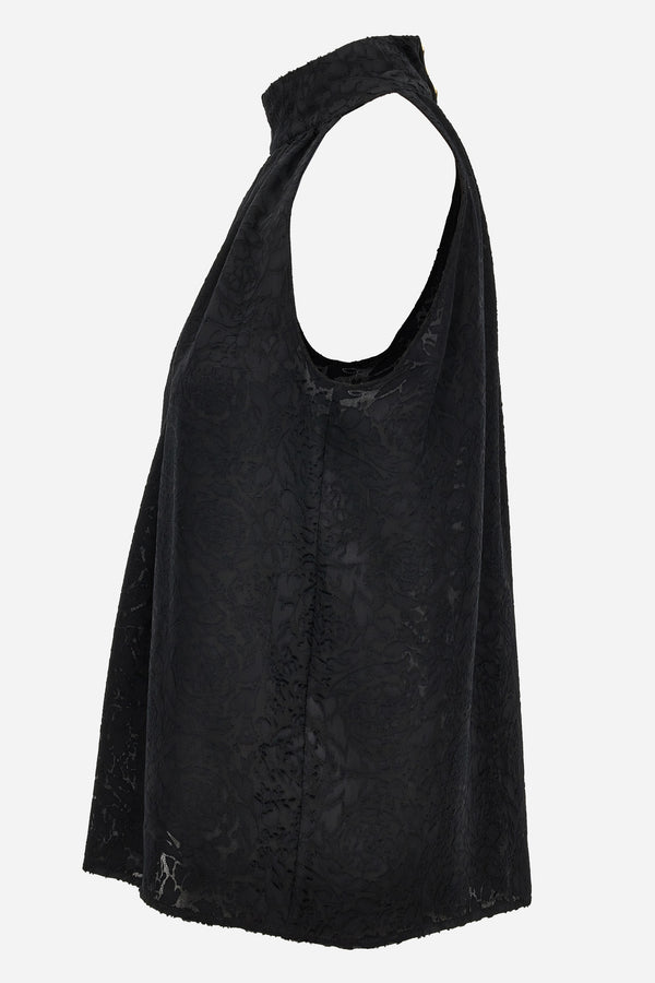 Blouse In Silk Mix Satin Baroque Devore