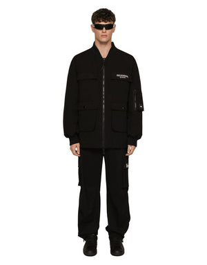 COTTON FAILLE JACKET WITH DGVIB3 PATCH