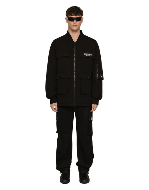 COTTON FAILLE JACKET WITH DGVIB3 PATCH