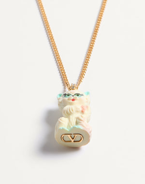 Collana Le Chat De La Maison In Metallo, Nylon E  Cristalli Swarovski®
