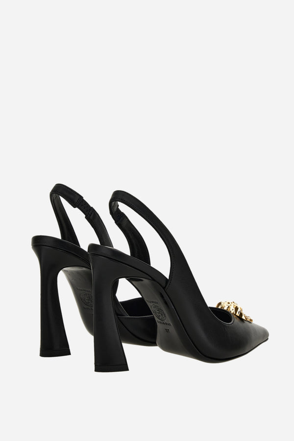 La Medusa Sling Back  In Calf Leather