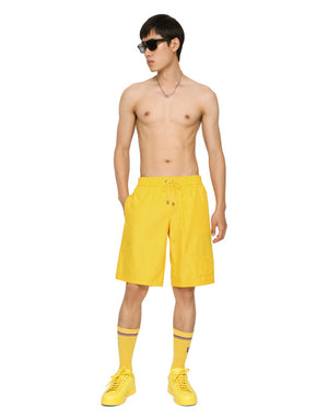 LONG-LEG SWIM TRUNKS WITH EMBOSSED DG LOGO