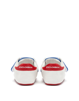 TWO-TONE NAPPA LEATHER SNEAKERS WITH LOGO