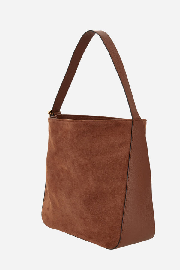 La Medusa Hobo In Grainy Calf Leather-Suede