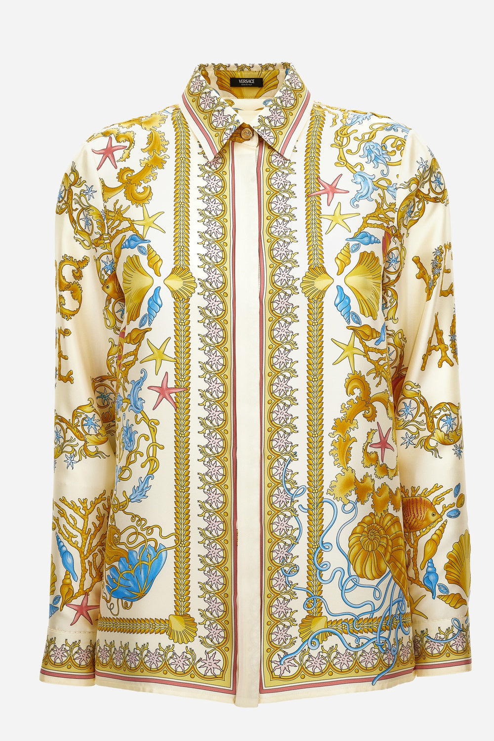 Formal Shirt In Underwater Barocco Foulard On Silk Twill