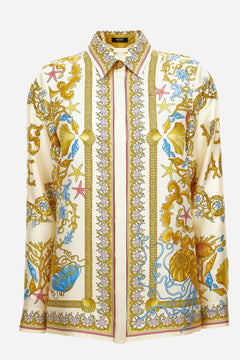 Formal Shirt In Underwater Barocco Foulard On Silk Twill