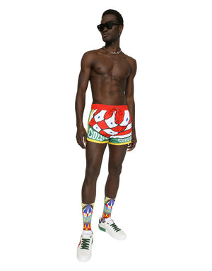 CARRETTO-PRINT SWIM SHORTS