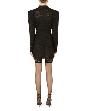 DOUBLE-BREASTED CORDONETTO LACE JACKET