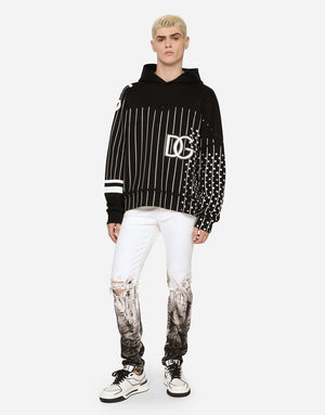 PRINTED TECHNICAL JERSEY HOODIE
