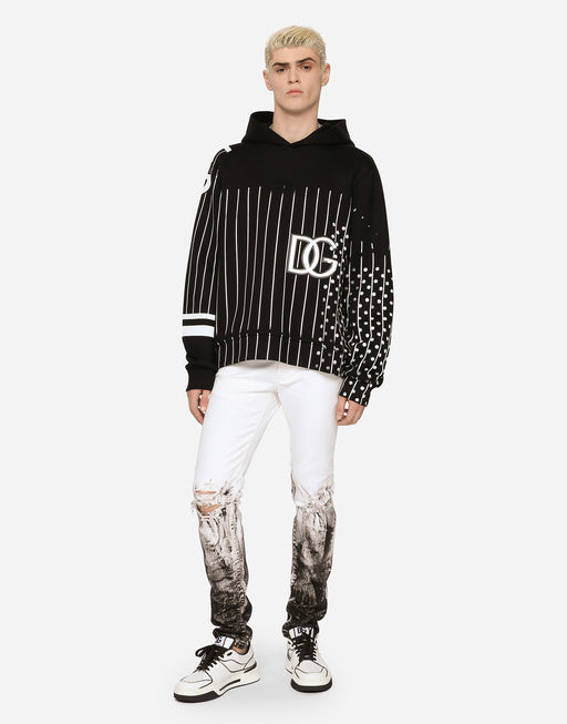 PRINTED TECHNICAL JERSEY HOODIE