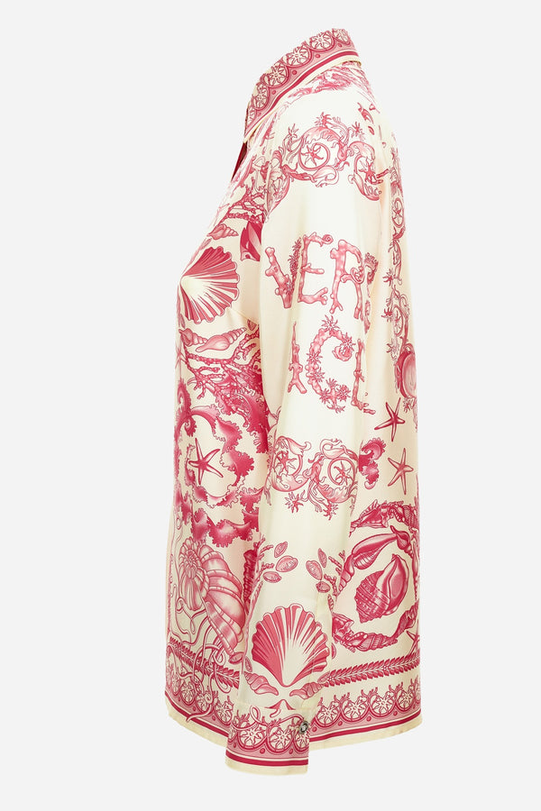 Formal Shirt In Underwater Barocco Bicolour Foulard On Silk Twill